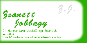 zsanett jobbagy business card